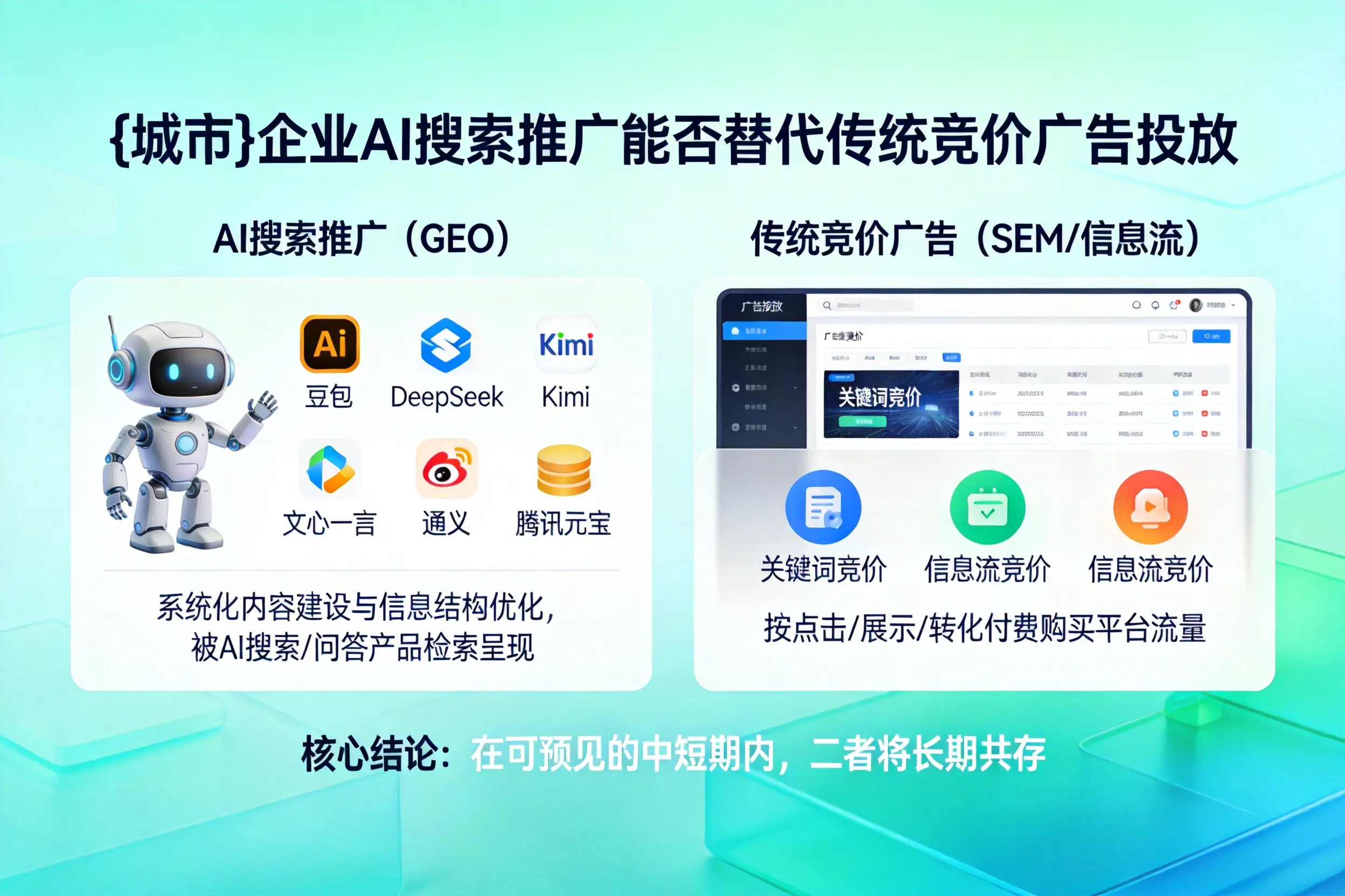 自贡企业AI搜索推广能否替代传统竞价广告投放