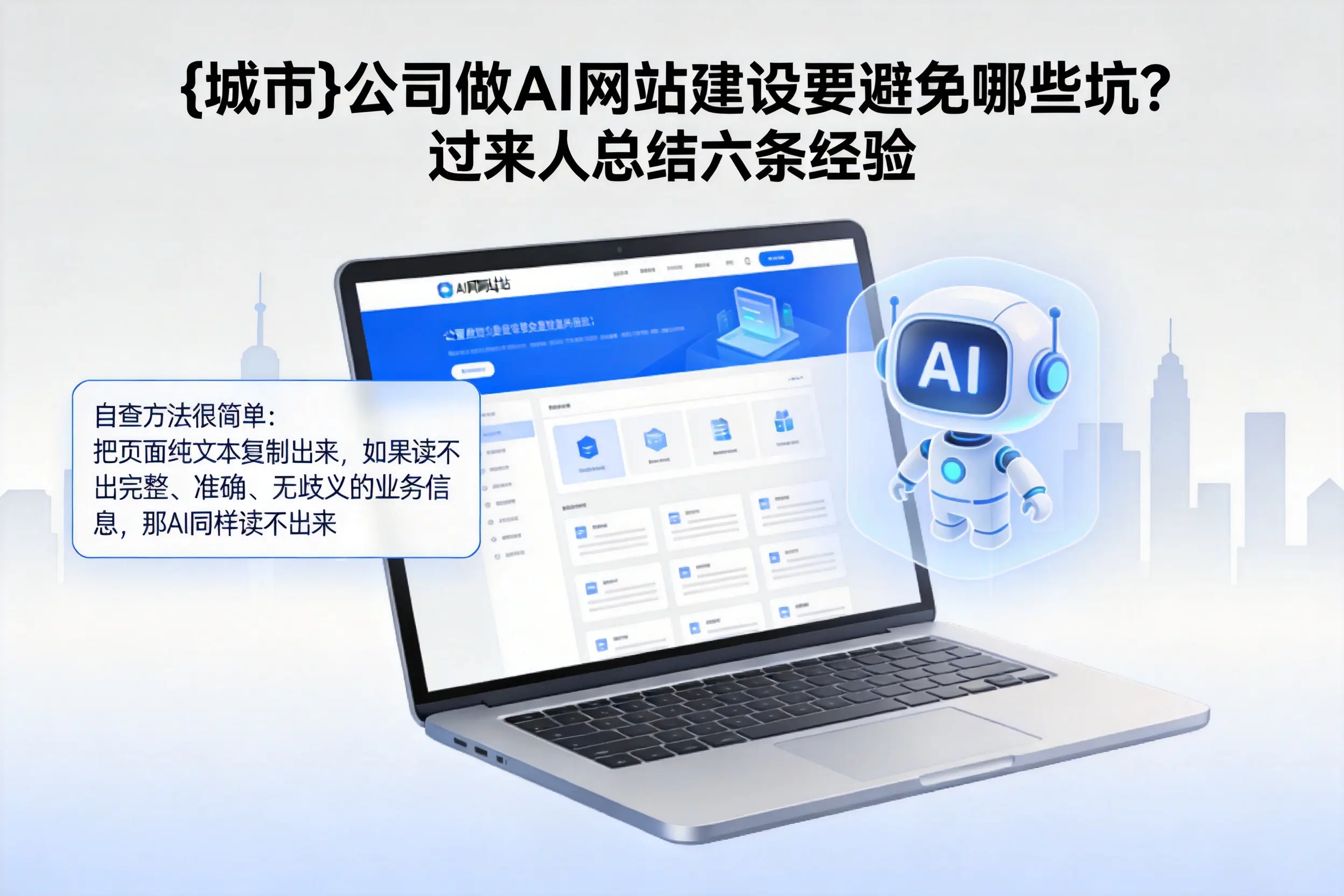 自贡公司做AI网站建设要避免哪些坑?过来人总结六条经验