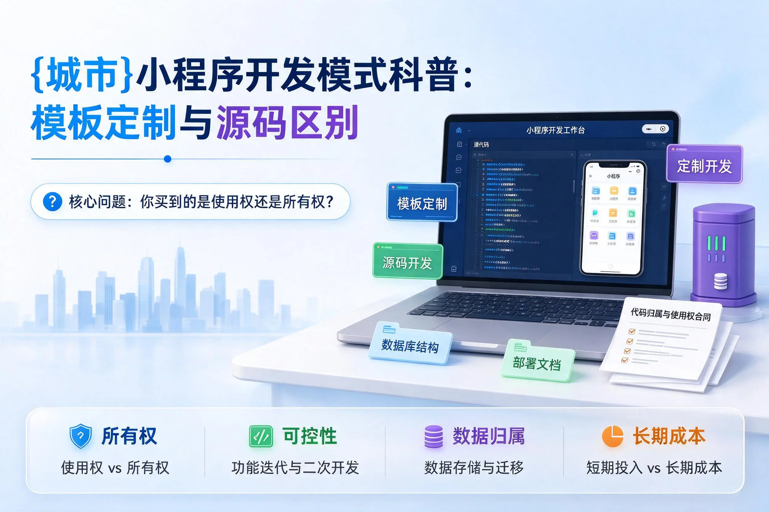 自贡小程序开发模式科普:模板定制与源码区别