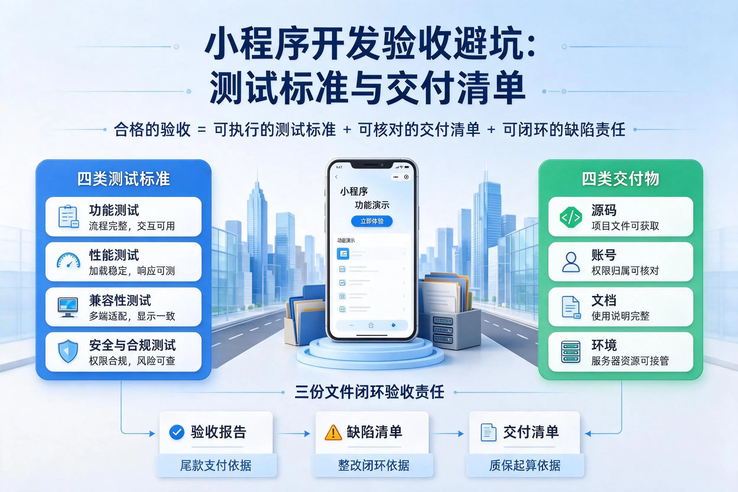 自贡小程序开发验收避坑：测试标准与交付清单