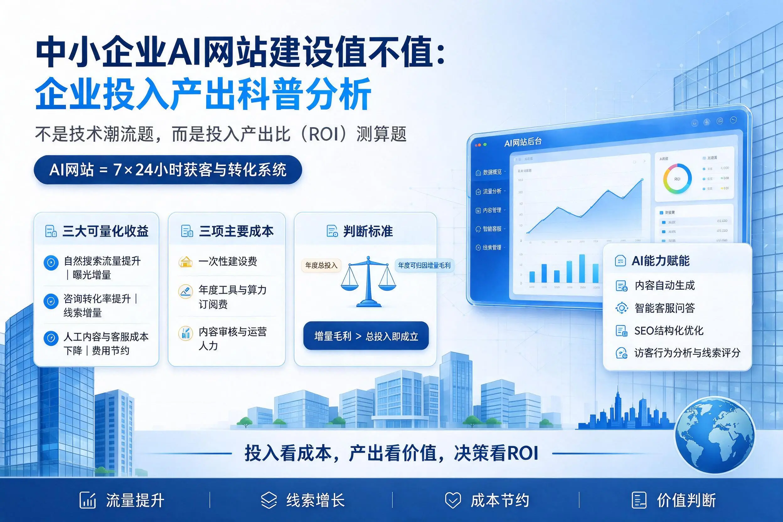 中小企业AI网站建设值不值：自贡企业投入产出科普分析