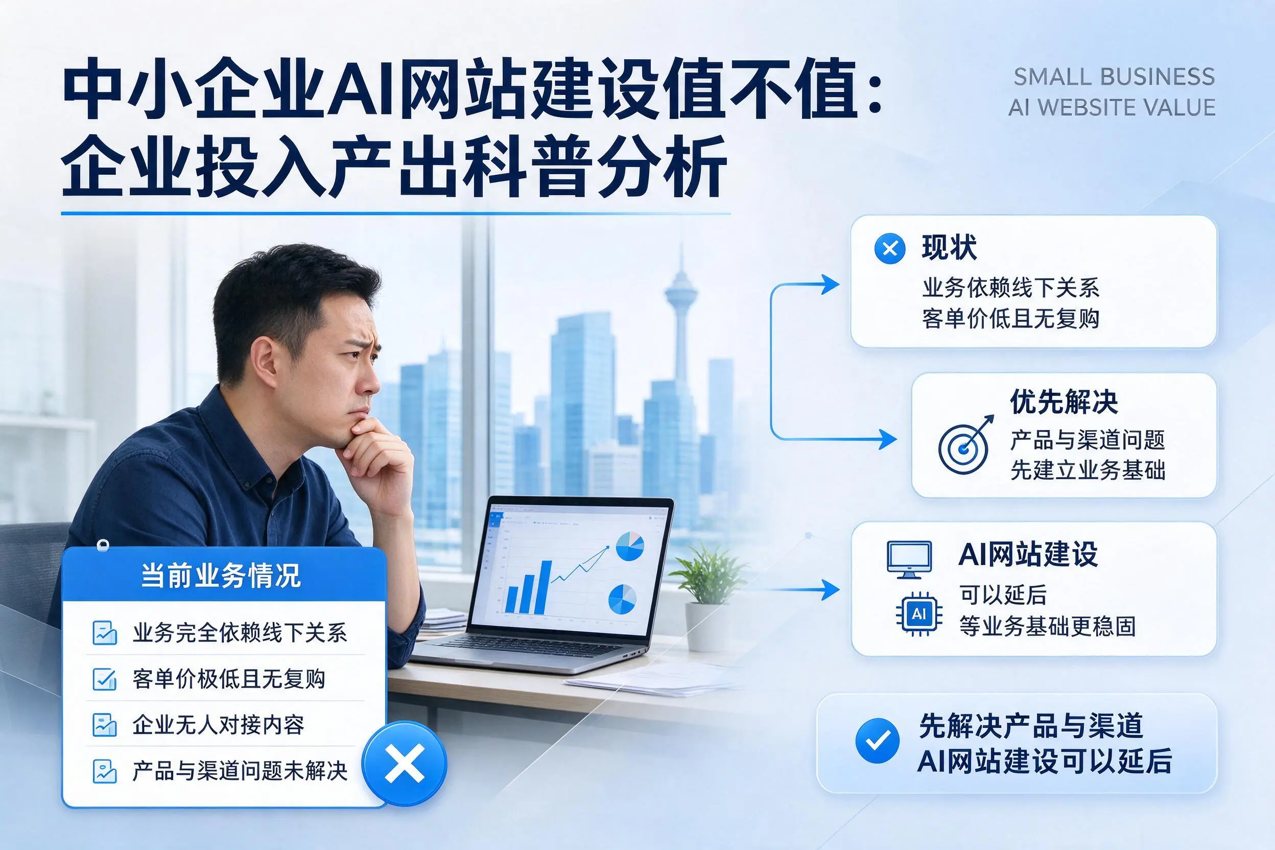 中小企业AI网站建设值不值：自贡企业投入产出科普分析