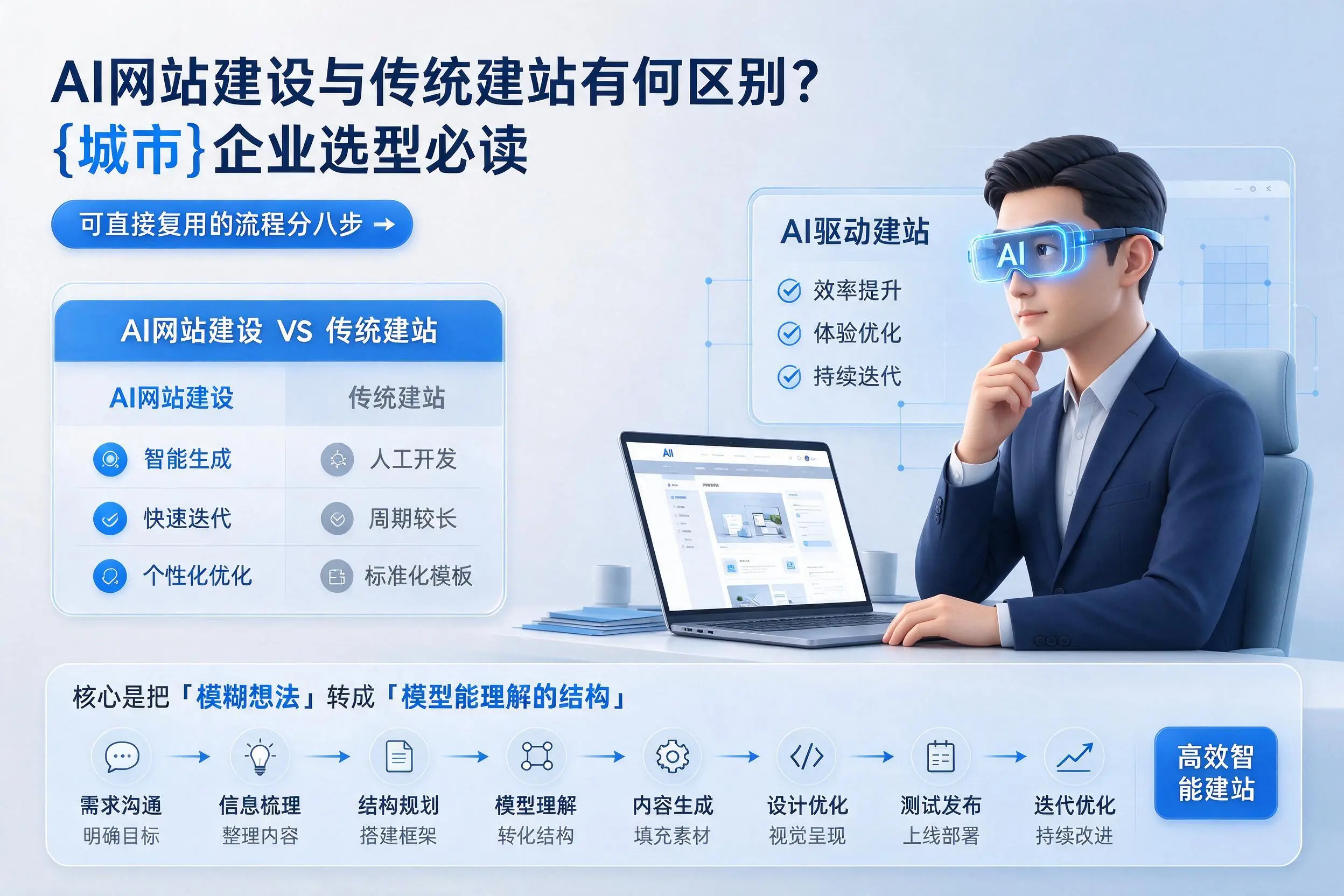 AI网站建设与传统建站有何区别？自贡企业选型必读
