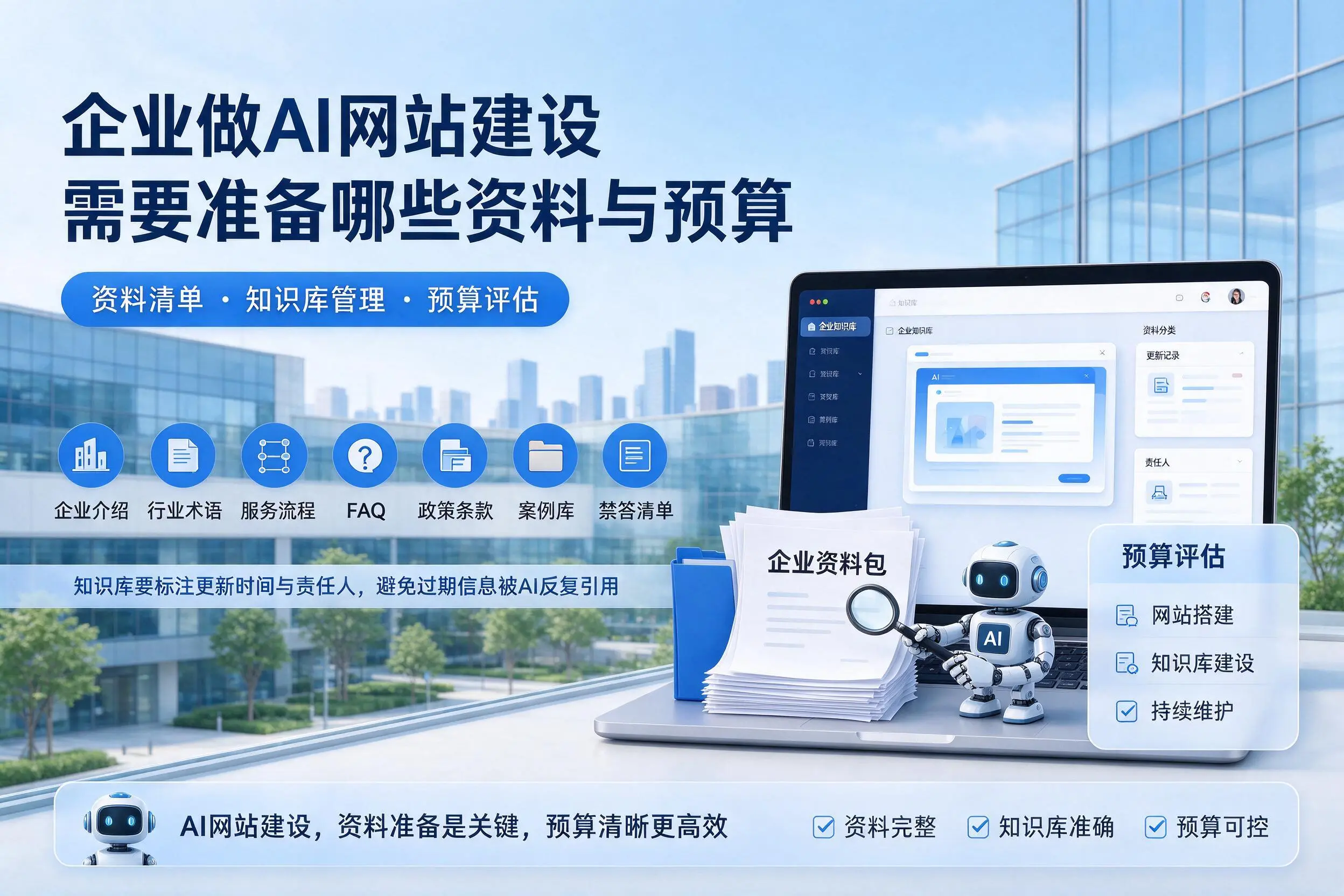 自贡企业做AI网站建设需要准备哪些资料与预算