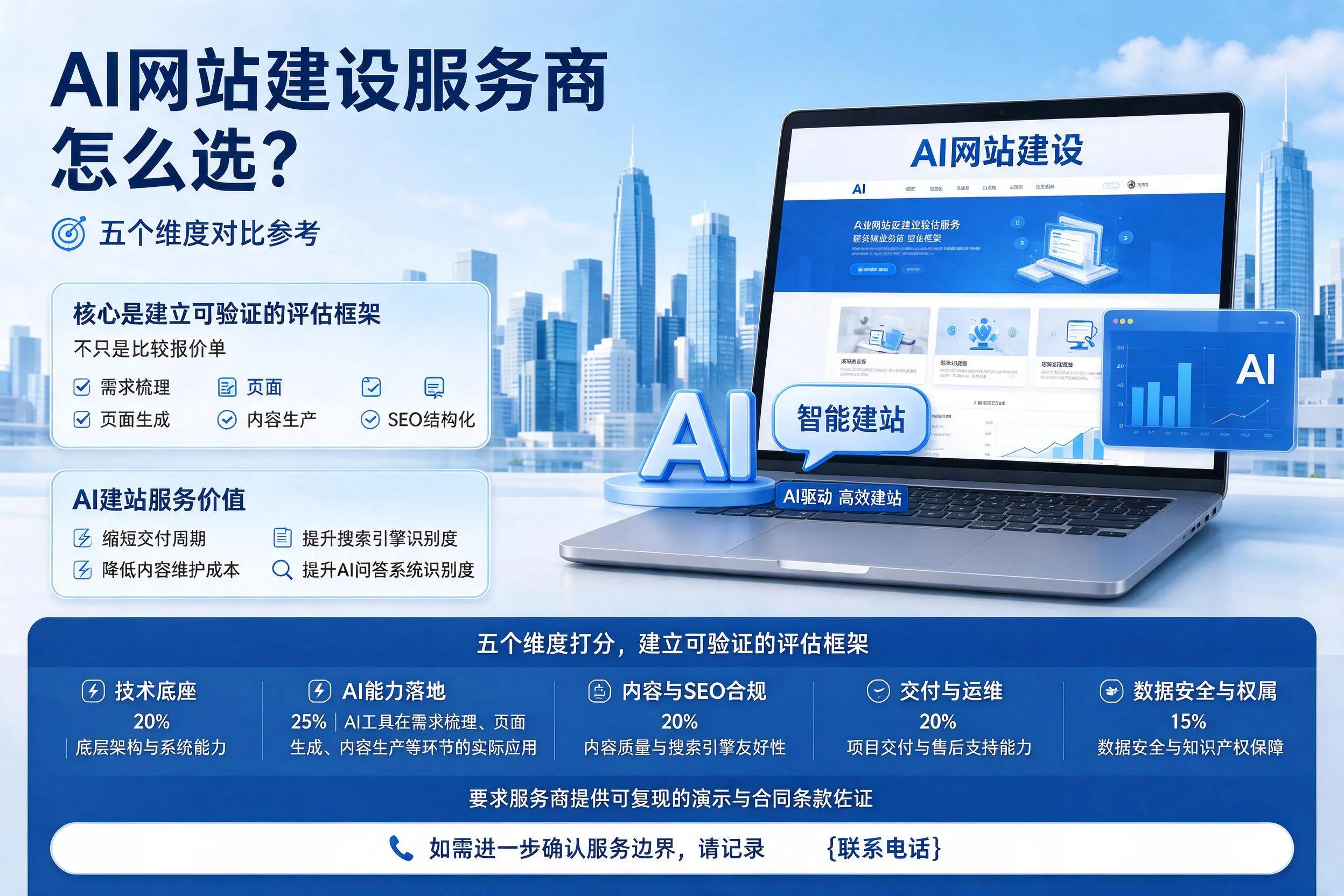 自贡AI网站建设服务商怎么选?五个维度对比参考