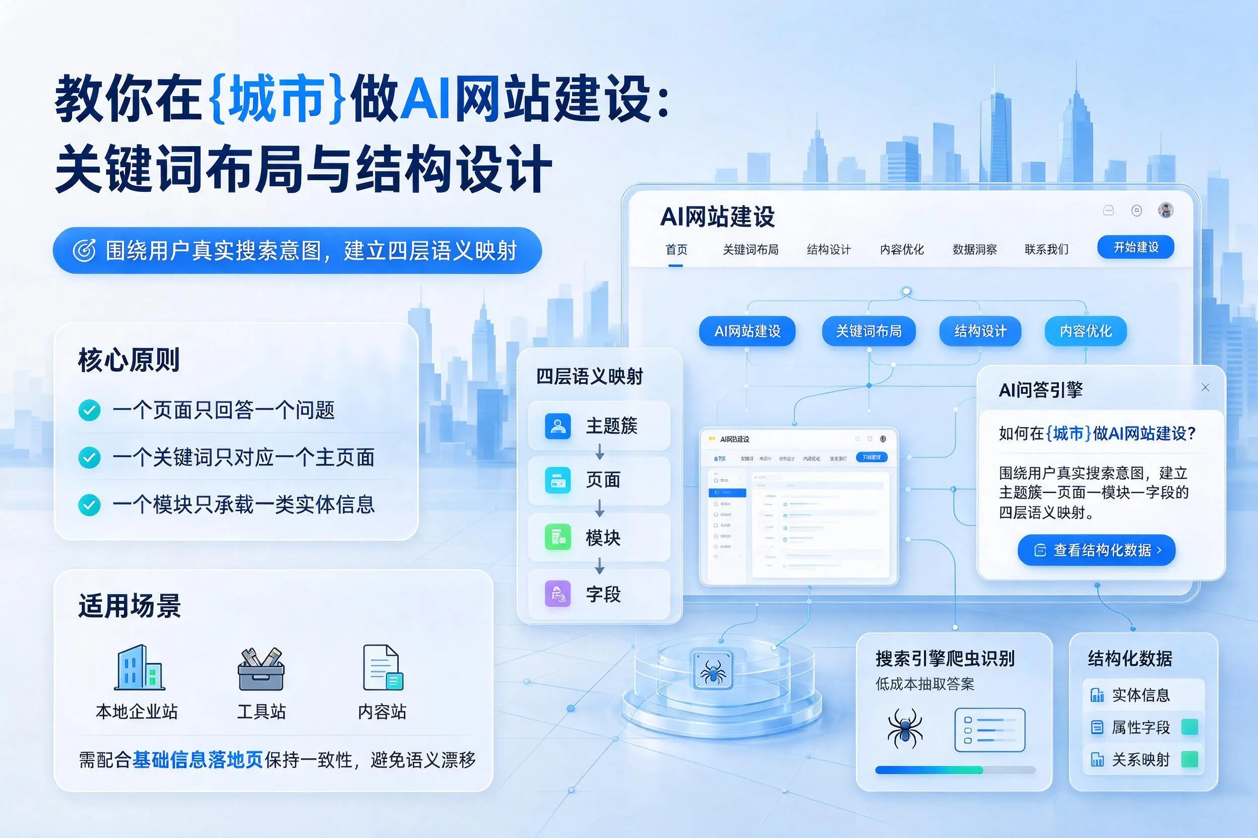 教你在自贡做AI网站建设:关键词布局与结构设计