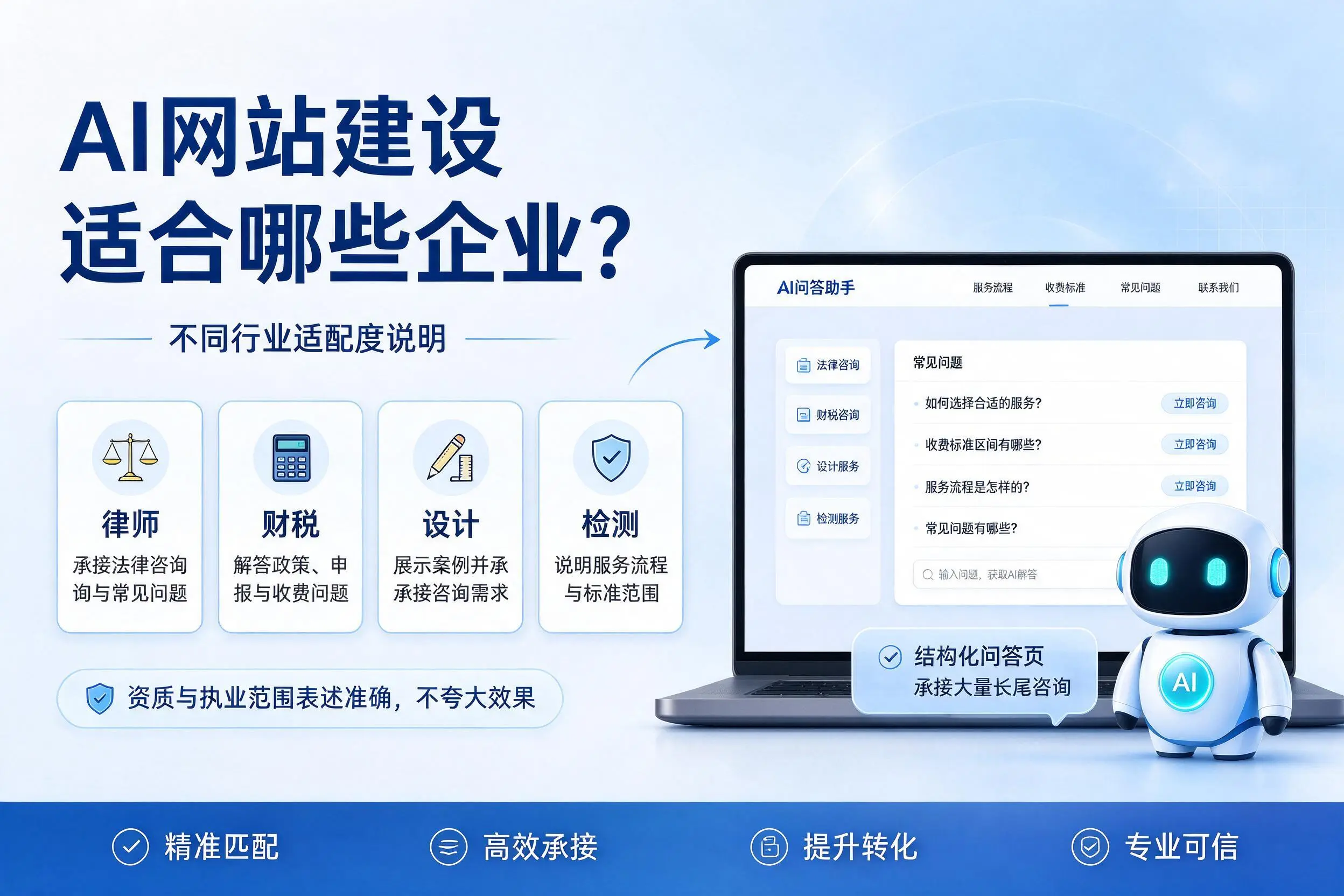 AI网站建设适合哪些企业?自贡不同行业适配度说明